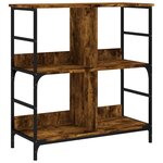 vidaXL Bibliothèque chêne fumé 78 5x33x82 cm bois d'ingénierie