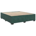 vidaXL Sommier à lattes de lit et matelas Vert foncé 180x200cm Velours