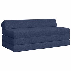 vidaXL Canapé-lit pliable Bleu 120 x 60 x 49 cm Tissu