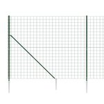 vidaXL Clôture en treillis métallique et piquet d'ancrage vert 1 8x10m