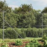 vidaXL Clôture à mailles losangées avec ancrage argenté 1 4x25 m