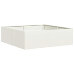 vidaXL Jardinière blanc 100x100x30 cm acier