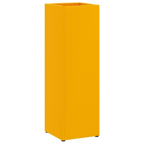 vidaXL Porte-parapluie Moutarde 15 5 x 15 5 x 49 cm Acier