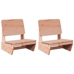 vidaXL Chaises de jardin lot de 2 60x64x70 5 cm bois massif de douglas