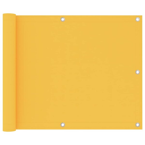 vidaXL Écran de balcon Jaune 75x600 cm Tissu Oxford