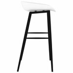 vidaXL Chaises de bar lot de 4 blanc