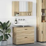 vidaXL Ensemble de mobilier de salle de bain 2 Pièces Chêne sonoma