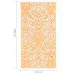 vidaXL Tapis d'extérieur ARAKIL Orange et blanc 120x180 cm PP