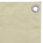 vidaXL Écran de balcon Crème 120x600 cm Tissu Oxford