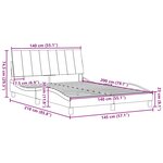 vidaXL Cadre de lit sans matelas gris clair 140x200 cm tissu