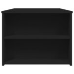 vidaXL Table basse noir 102x55x42 cm bois d'ingénierie
