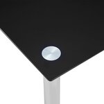 vidaXL Table à manger Noir 120x60x75 cm Verre trempé