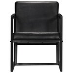 vidaXL Fauteuil noir cuir véritable
