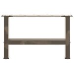 vidaXL Pieds de table basse en acier naturel 2 pièces 50 x (30-31) cm Acier