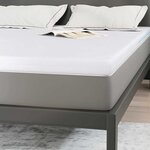 vidaXL Surmatelas Blanc 140 x 200 cm Mousse à mémoire de gel