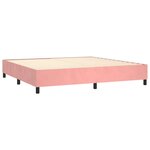 vidaXL Sommier à lattes de lit matelas et LED Rose 200x200 cm Velours