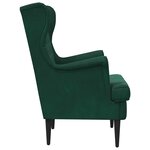 vidaXL Fauteuil Vert foncé Velours