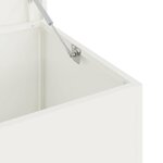 vidaXL Boîte de Rangement Extérieure Blanc 100 x 50 5 x 50 cm Acier