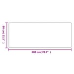 vidaXL Tapis de couloir aspect sisal argenté 80x200 cm