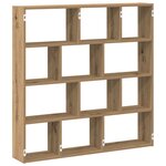 vidaXL Étagère cube murale 12 compartiments chêne artisanal