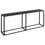 vidaXL Table console Noir 200x35x75 5 cm Verre trempé