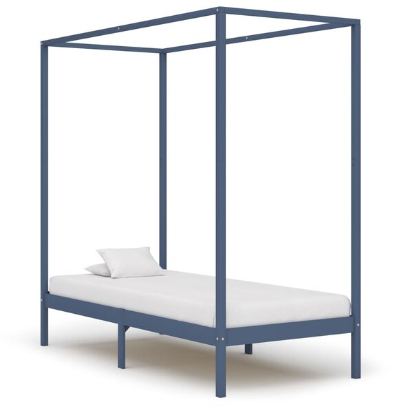vidaXL Cadre de lit à baldaquin sans matelas bois massif 100x200 cm