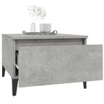 vidaXL Table d'appoint Gris béton 50x46x35 cm Bois d'ingénierie