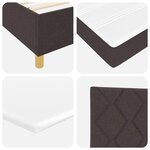 vidaXL Lit à ressorts avec matelas marron foncé 90x200 cm tissu