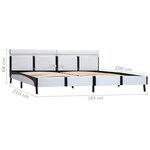 vidaXL Cadre de lit avec LED sans matelas blanc 180x200 cm