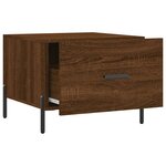 vidaXL Table basse Chêne marron 50x50x40 cm Bois d'ingénierie