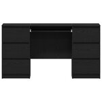 vidaXL Bureaux 2 Pièces Chêne Noir 140x50x76 cm Bois d'ingénierie
