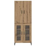 vidaXL Haut Armoire Montage mural Chêne artisanal 69 5 x 34 x 180 cm