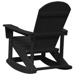 vidaXL Chaise berçante Adirondack noire 73 5x92x90 cm HDPE