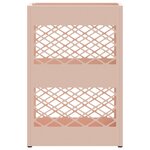 vidaXL Porte-parapluie avec stockage Rose 28 x 12 x 41 cm Acier