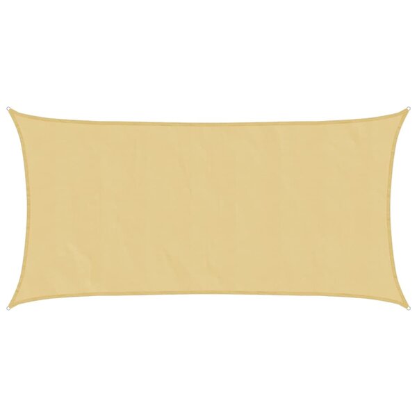 vidaXL Voile d'ombrage sable 7x4 m 100   polyester oxford