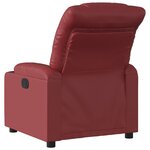 vidaXL Fauteuil inclinable Rouge bordeaux Similicuir