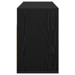 vidaXL Basboard avec tiroir Chêne noir 87 x 27 5 x 43 cm