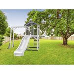 AXI Structure de jeu Beach Tower Blanc Gris avec cadre escalade et toboggan Blanc