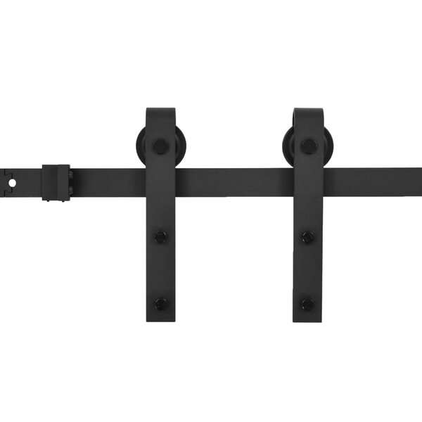 vidaXL Kit de quincaillerie de porte coulissante SKIEN 200 cm noir