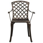 vidaXL Ensemble manger de jardin 5 Pièces bronze aluminium coulé