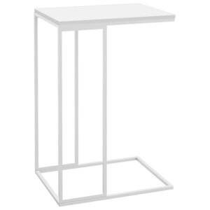 vidaXL Table d'appoint Blanc 40x30x59 cm Bois d'ingénierie