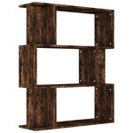vidaXL Bibliothèque/Cloison Chêne fumé 80x24x96 cm Bois d'ingénierie