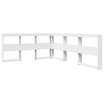 vidaXL Lit bibliothèque sans matelas blanc 140x190 cm bois pin massif