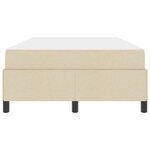 vidaXL Lit à ressorts Crème 120 x 190 cm tissu