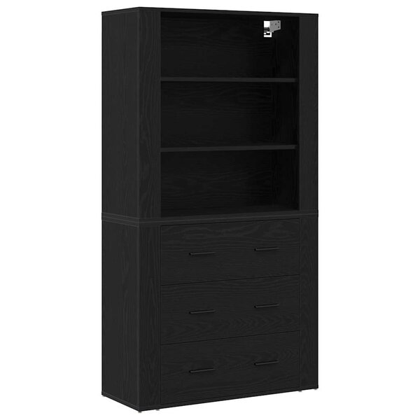 vidaXL Haut de gamme Chêne noir 80 x 33 x 150 cm Bois d'ingénierie