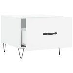 vidaXL Tables basses 2 Pièces blanc brillant 50x50x40cm bois d'ingénierie