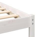 vidaXL Cadre de lit Blanc 80 x 200 cm Bois massif en pin