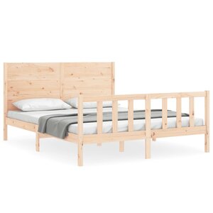 vidaXL Cadre de lit sans matelas 160x200 cm bois massif de pin