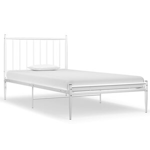 vidaXL Cadre de lit sans matelas blanc métal 90x200 cm