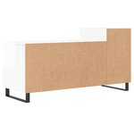 vidaXL Meuble TV Blanc brillant 100x35x55 cm Bois d'ingénierie
